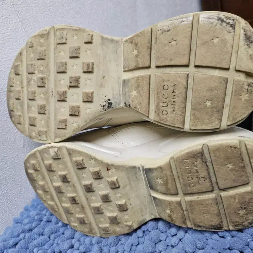 [BUNJANG] Gucci Rhyton Logo Sneaker Ivory Size 38 / 구찌 라이톤 띠로고 스니커즈 아이보리 38