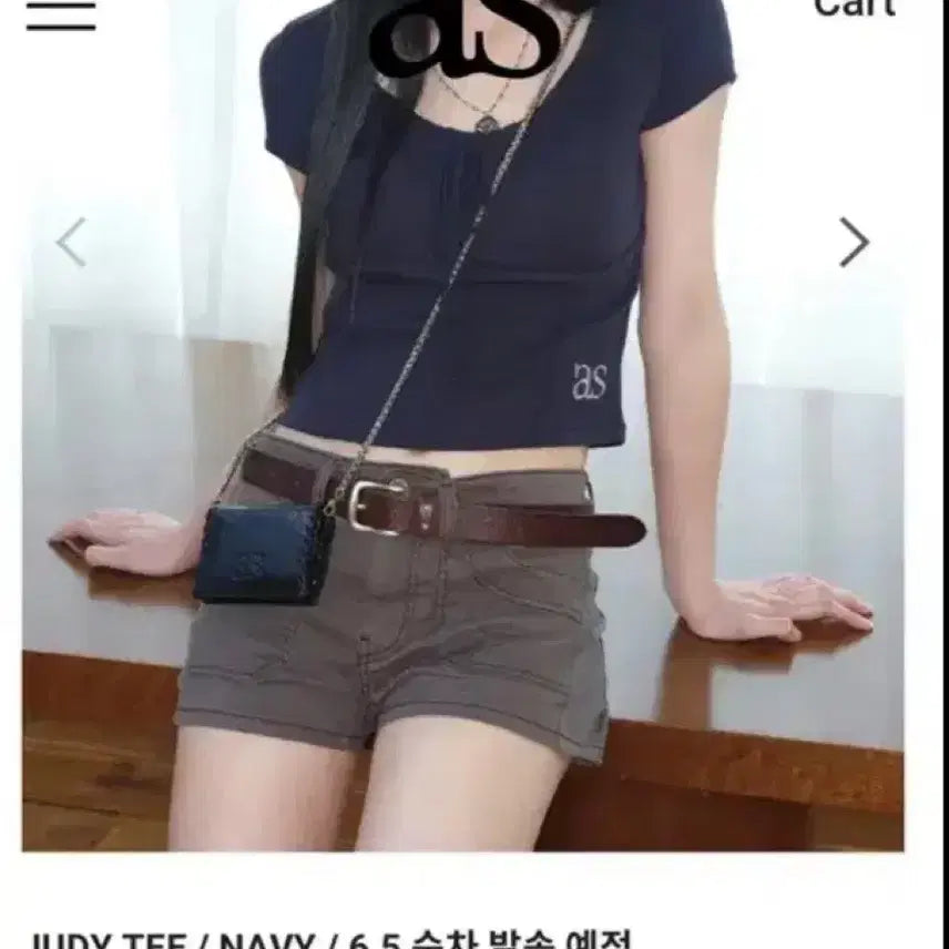 [BUNJANG] Az On Judy Tee Navy / 애즈온 주디티 Judy tee 네이비 navy