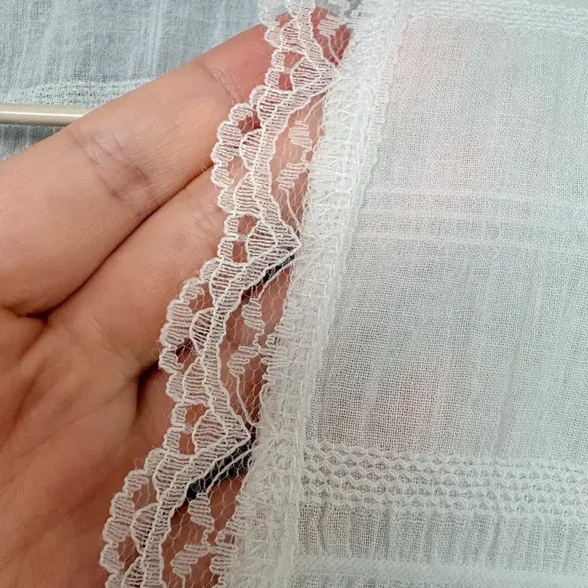 [BUNJANG] Cotton Lace Blouse - Free Size / 면 레이스 블라우스 프리사이즈
