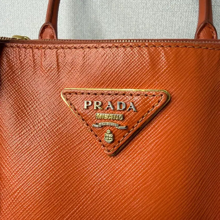 [BUNJANG] Prada Orange Saffiano Leather Tote Bag / 프라다 오렌지 사피아노 토트백