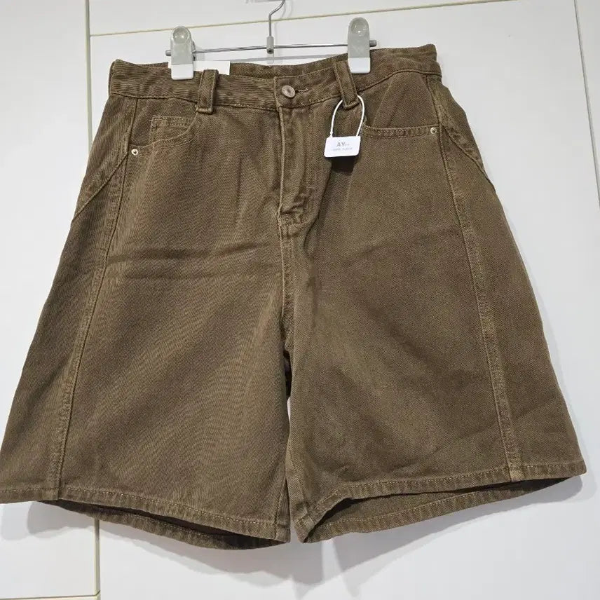 [BUNJANG] Pigment Feel Denim Shorts Brown / 피그느낌 데님 반바지 브라운