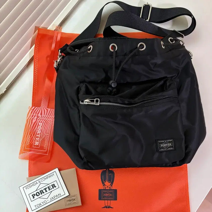 [BUNJANG] Porter Balloon Bag Black Crossbody Bag / 포터 벌룬삭 블랙
