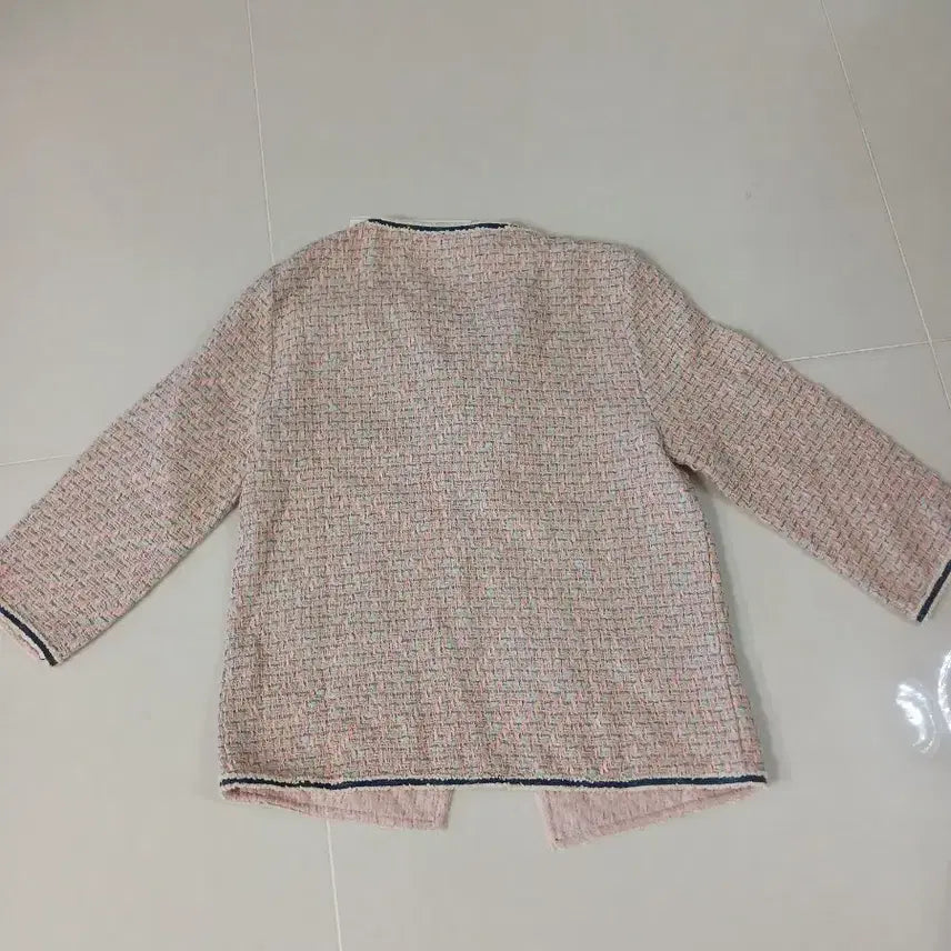 [BUNJANG] Stripe&amp;n Pink Tweed Jacket / 스트라이프앤 엔 분홍색 트위드 자켓 새상품