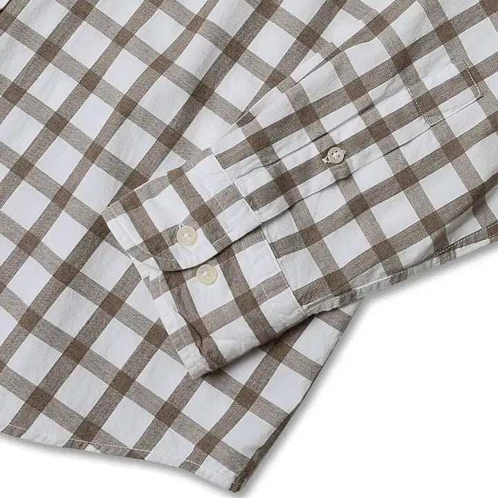 [BUNJANG] Massimo Dutti Finest Regular Fit Check Button-Down Shirt / 마시모두띠 [Massimo Dutti] 피네스트 레귤러핏 버튼다운 셔츠