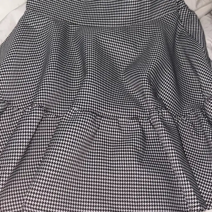 [BUNJANG] Michelle Macaron Chidori Ribbon Skirt / 에블린 치도리 백리본 스커트 미셸 마카롱 그레일 쉬인 스나계