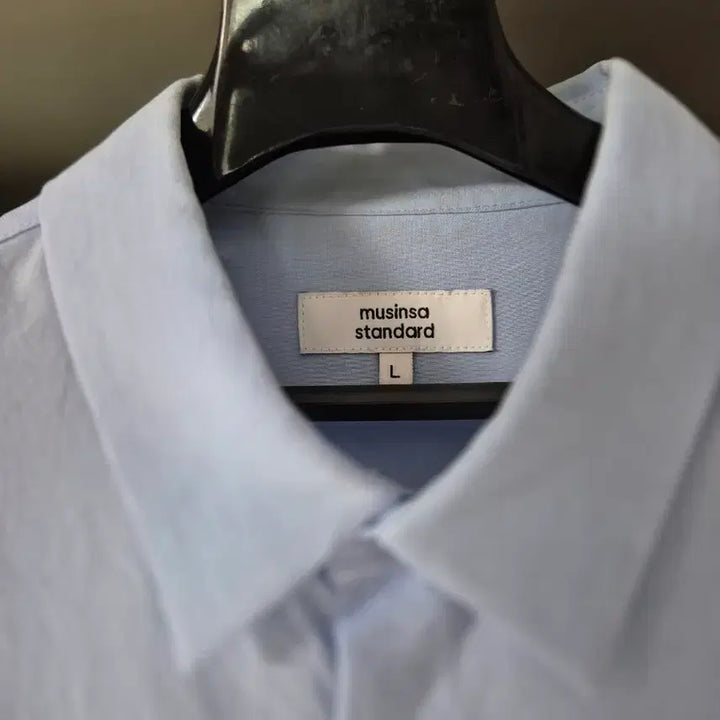 [BUNJANG] Musinsa Relaxed Linen-Like Shirt Sky Blue / 무신사 릴렉스드 린넨 라이크 셔츠  스카이 블루