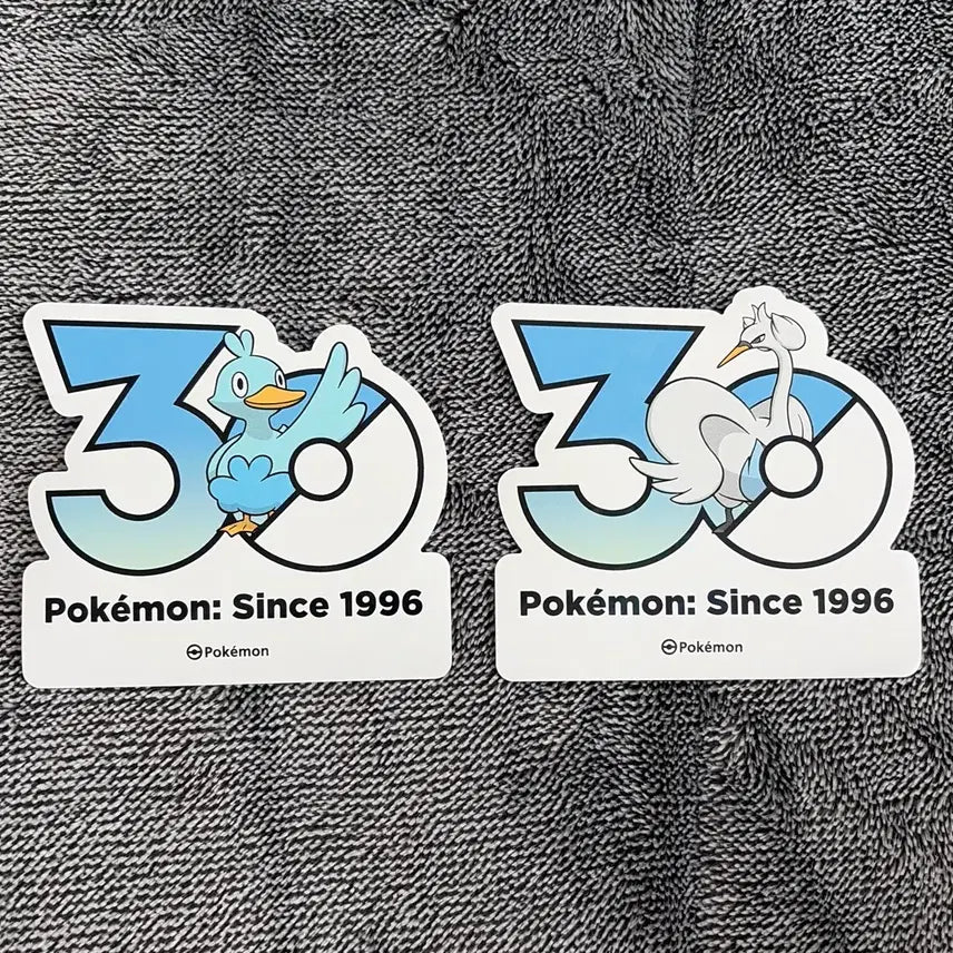 [BUNJANG] Pokemon 30th Anniversary Logo Sticker Koijibori Swanna Evolution Set / 한국한정] 포켓몬 30주년 로고 스티커 꼬지보리 스완나 진화 세트