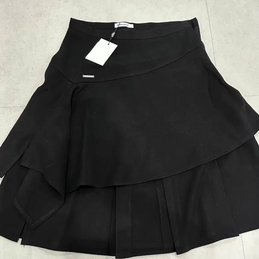 [BUNJANG] Miseki Seoul Say Layered Midi Skirt Black / 미세키서울 세이 레이어드 미디 스커트 블랙 (새상품)