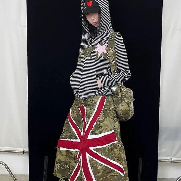 [BUNJANG] Gothic Subculture Devil Horns Hoodie Zip-up / 고딕 서브컬처 마이너 데블귀 후드집업