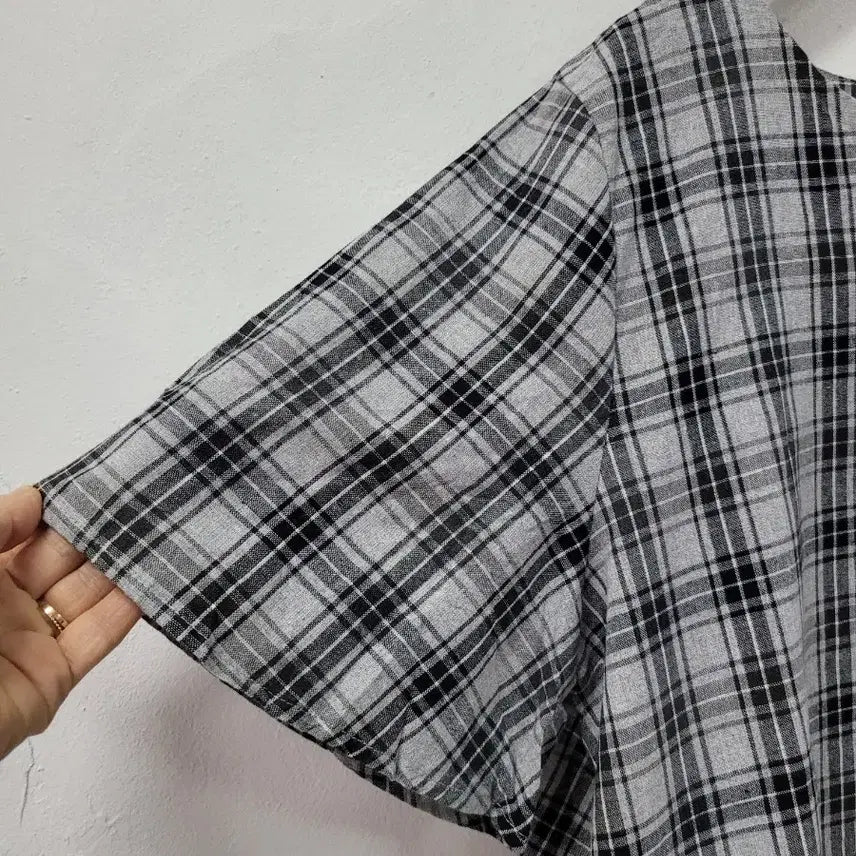 [BUNJANG] Checkered Blouse / 체크 블라우스