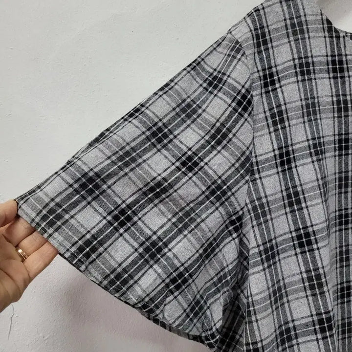 [BUNJANG] Checkered Blouse / 체크 블라우스