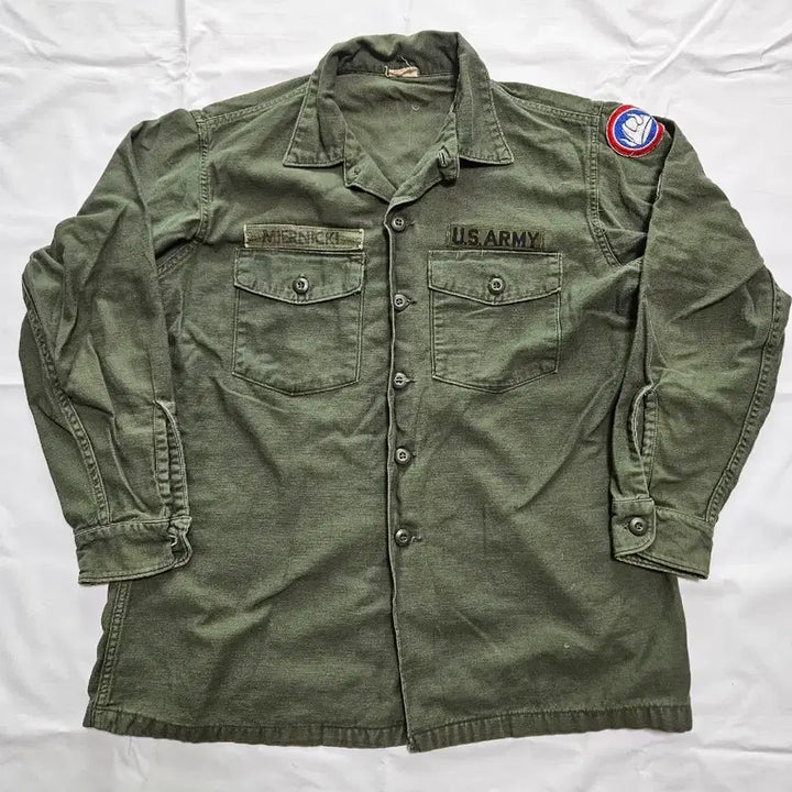 [BUNJANG] 1960s US Army OG-107 Field Shirt (Vintage, Size XL) / 1960s  미군 오리지널 OG-107 셔츠 빅사이즈 판매합니다.