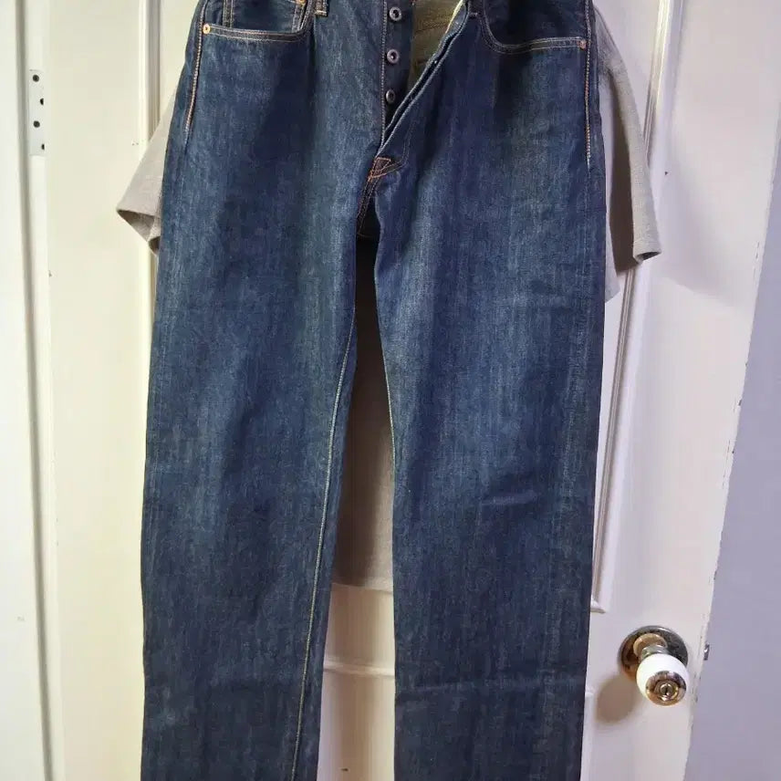 [BUNJANG] Kapital 14oz 5P Monkey TH Denim Pants Indigo O/W Size 32 / 캐피탈 14온스 5P 몽키 TH 데님 팬츠