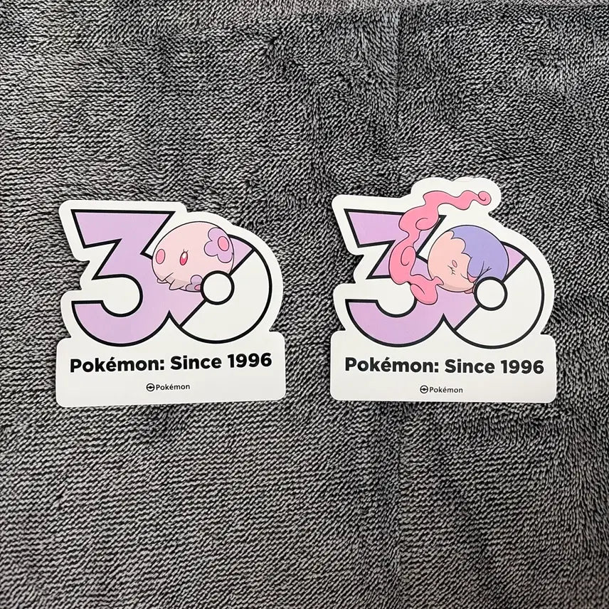 [BUNJANG] Pokemon 30th Anniversary Logo Evolution Set (Monna, Monyamna) / 한국한정] 포켓몬 30주년 로고 스티커 몽나 몽얌나 진화 세트