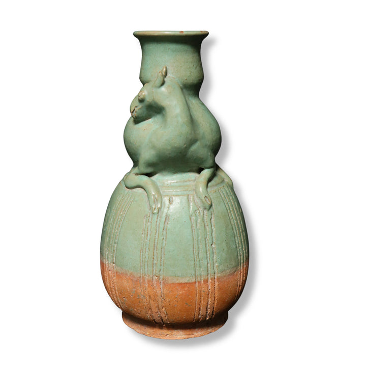 [BUNJANG] Song Dynasty Celadon Camel-Shaped Ewer with Incised Comb Pattern / 송대청유낙타형혜목문병 [중국도자기]