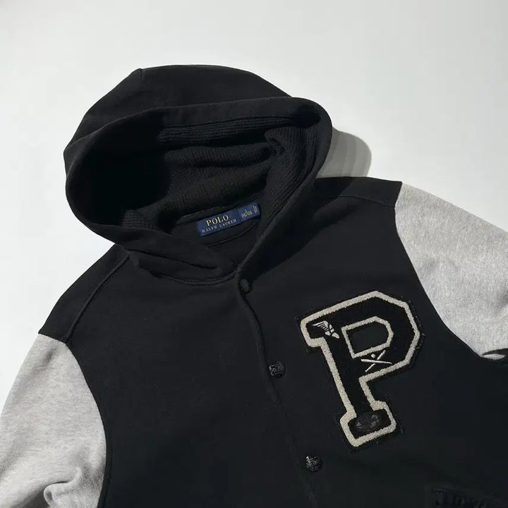 [BUNJANG] Polo Ralph Lauren Letterman Hooded Varsity Jacket / [S-M] 폴로 랄프로렌 레터맨 후드 바시티 자켓