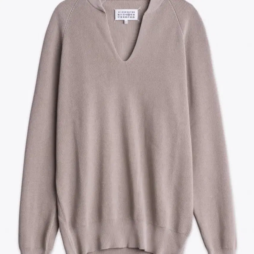[BUNJANG] Maison Margiela Open Neck Knit Cocoa / 메종 마르지엘라 오픈넥 니트 코코아