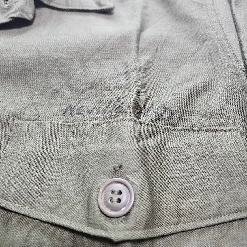 [BUNJANG] 1960s US Army OG-107 Utility Shirt (Flattened Button Variant) / 1960s 미군 오리지널 OG-107 셔츠 A급 판매합니다.