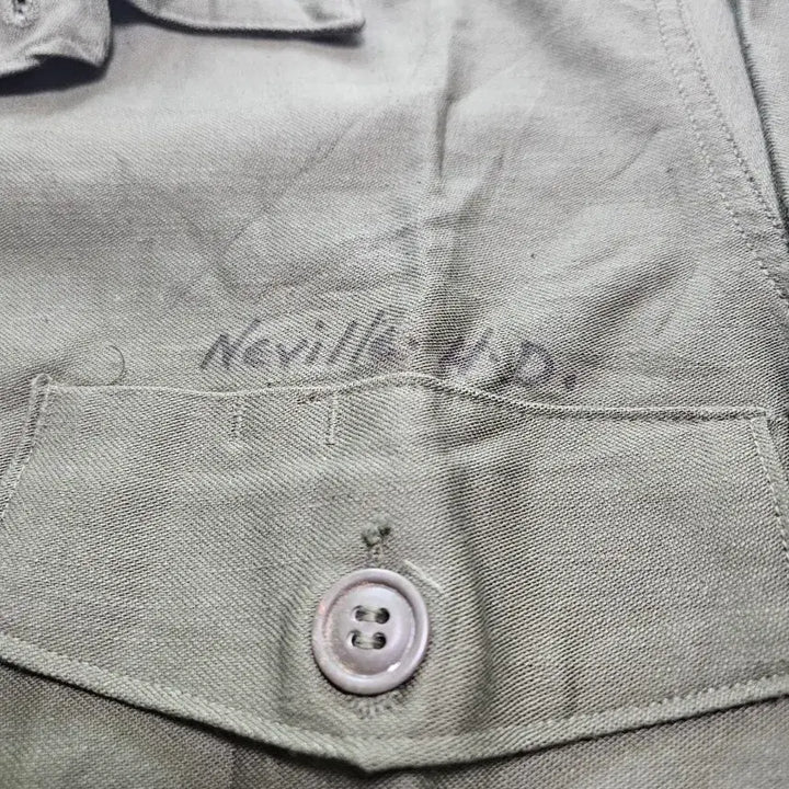 [BUNJANG] 1960s US Army OG-107 Utility Shirt (Flattened Button Variant) / 1960s 미군 오리지널 OG-107 셔츠 A급 판매합니다.
