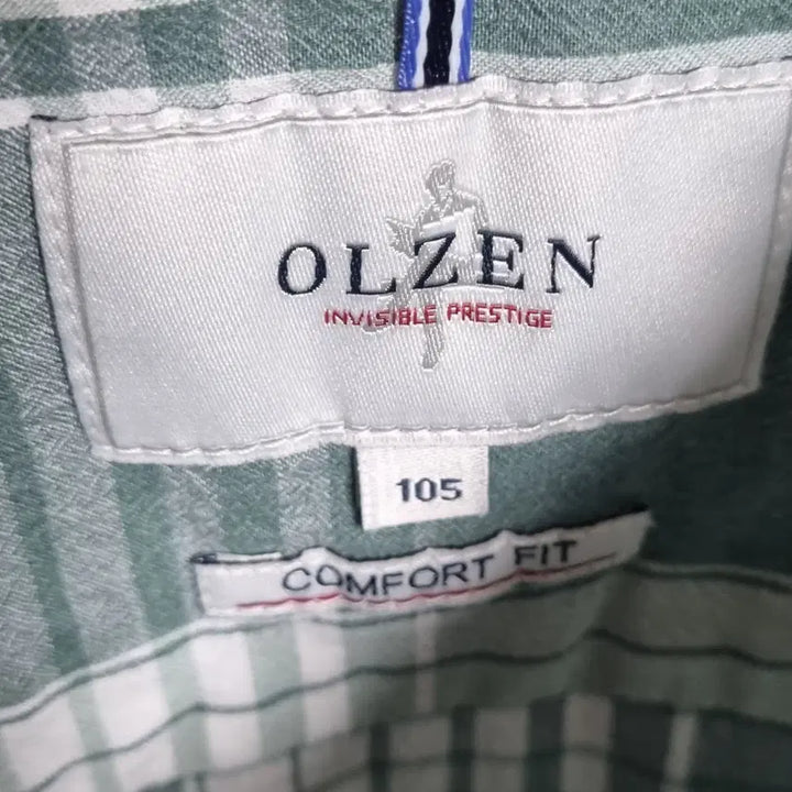 [BUNJANG] Olzen Green Check Short Sleeve Shirt / 105) 올젠 그린체크 반팔셔츠 남방