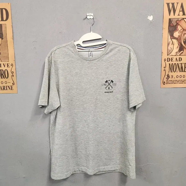 [BUNJANG] Montbell Gray Short Sleeve T-Shirt / 몽벨 회색 반팔 티셔츠