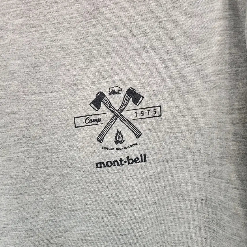 [BUNJANG] Montbell Gray Short Sleeve T-Shirt / 몽벨 회색 반팔 티셔츠