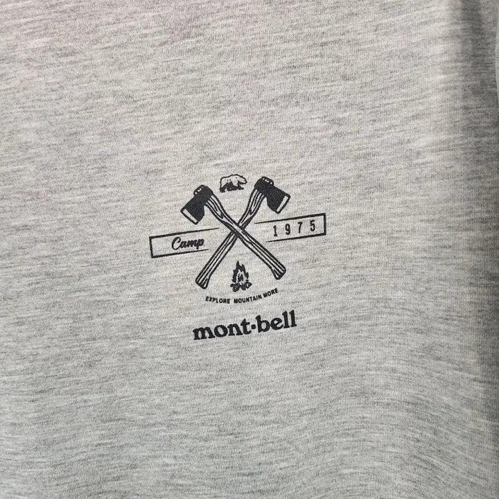 [BUNJANG] Montbell Gray Short Sleeve T-Shirt / 몽벨 회색 반팔 티셔츠