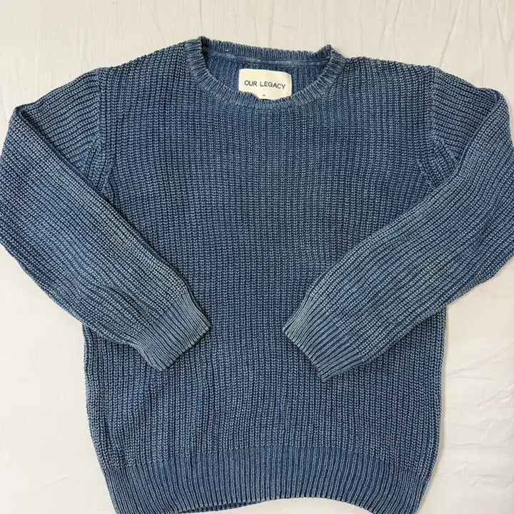 [BUNJANG] Our Legacy Chunky Knit Indigo Dye Sweater / 아워레가시 청키니트 인디고 다잉 46사이즈