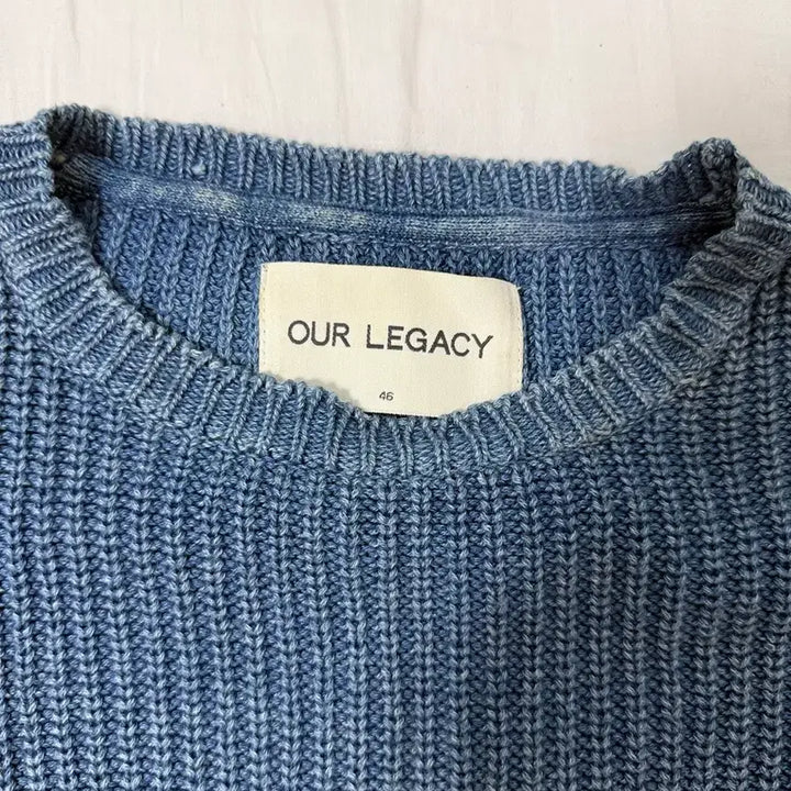 [BUNJANG] Our Legacy Chunky Knit Indigo Dye Sweater / 아워레가시 청키니트 인디고 다잉 46사이즈