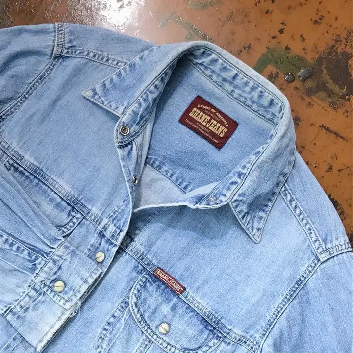 [SOLD OUT] 빈티지 연중청 데님 셔츠 여성 55 사이즈
