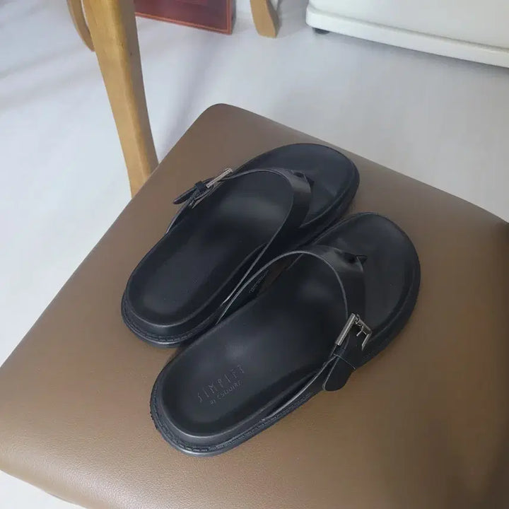 [BUNJANG] ESQUIRE Platform Flip-Flops Black Size 255 / 에스콰이어 통굽 쪼리 블랙 255(새상품)