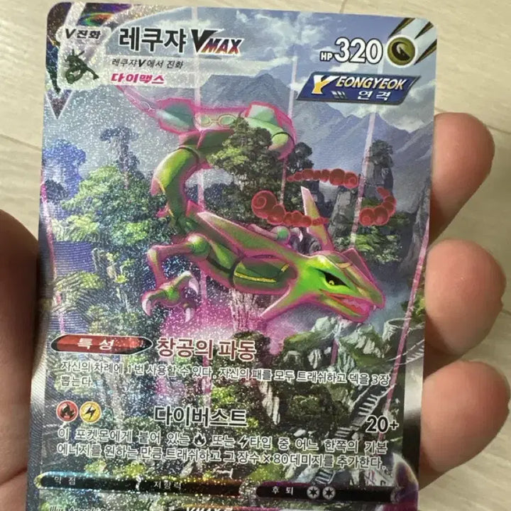 [BUNJANG] Pokemon Card Rayquaza VMAX Dymax Special Illustration / 포켓몬 카드 레쿠쟈 VMAX 다이맥스 특일