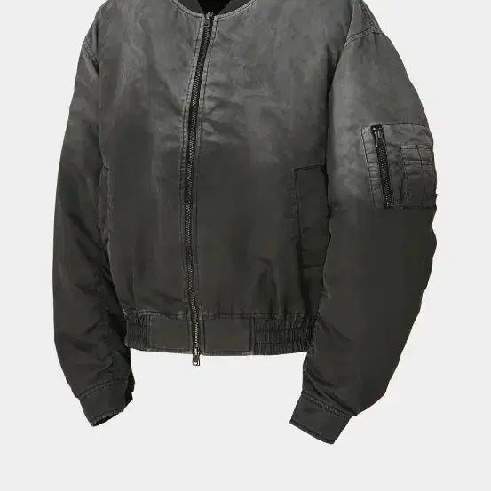 [BUNJANG] COOR Oversized Smudging MA-1 Washed Black Jacket / 쿠어 오버핏 스머징 ma1 워시드 블랙