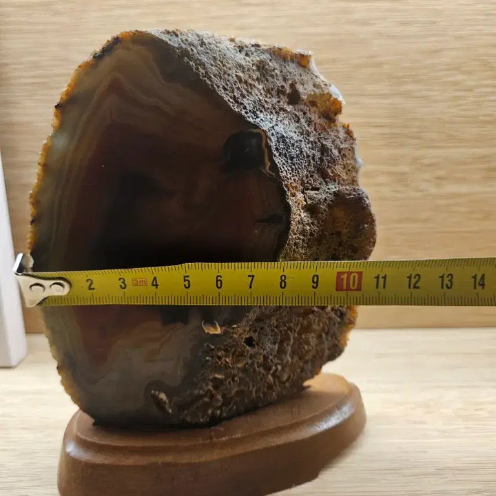 [BUNJANG] Red Agate Slice Geode with Stand / 붉은색 아게이트  원석