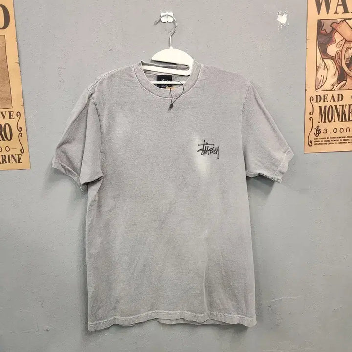 [BUNJANG] Stussy Washed Logo T-Shirt / 스투시 반팔 티셔츠 그레이 색상