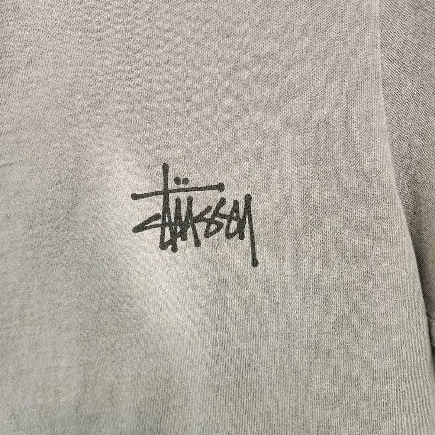 [BUNJANG] Stussy Washed Logo T-Shirt / 스투시 반팔 티셔츠 그레이 색상