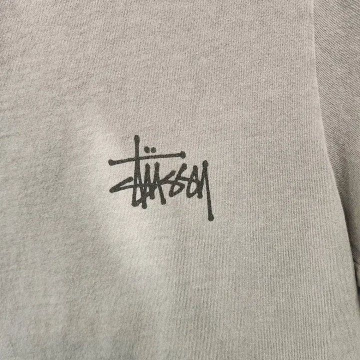 [BUNJANG] Stussy Washed Logo T-Shirt / 스투시 반팔 티셔츠 그레이 색상