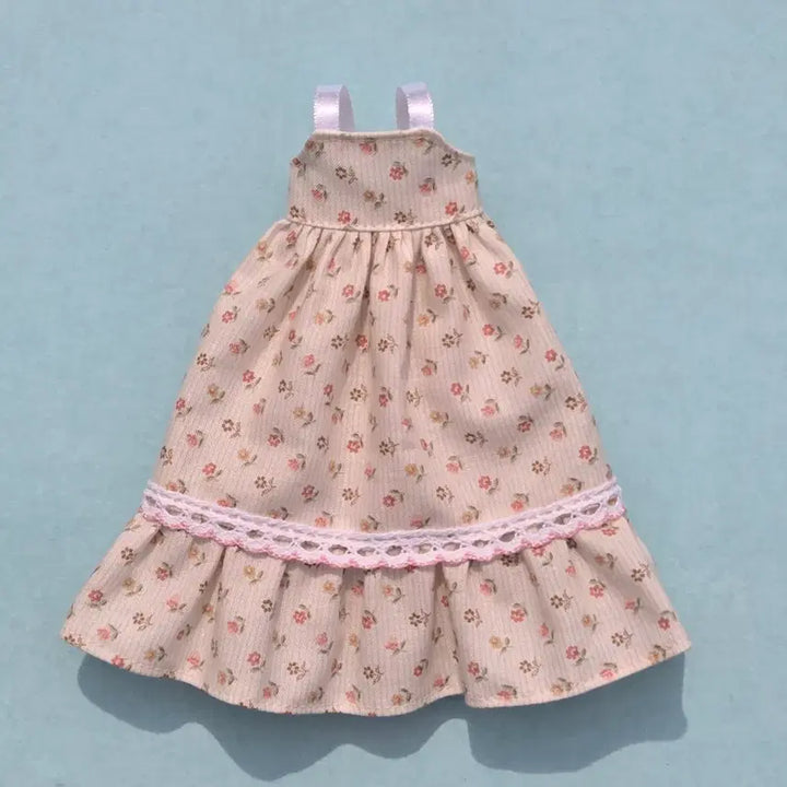 [BUNJANG] Handmade Blythe &amp; Licca Dress Ivory Floral Stripe / 브라이스원피스