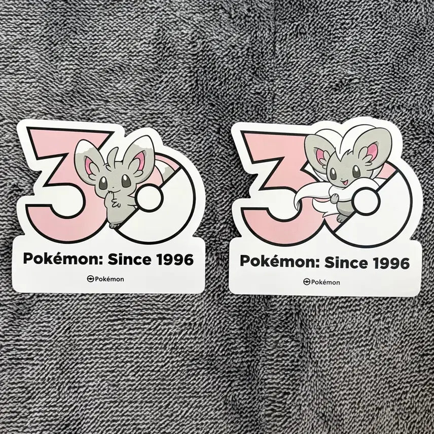 [BUNJANG] Pokemon 30th Anniversary Logo Chirami Chirachino Evolution Set Stickers / 한국한정] 포켓몬 30주년 로고 스티커 치라미 치라치노 진화 세트