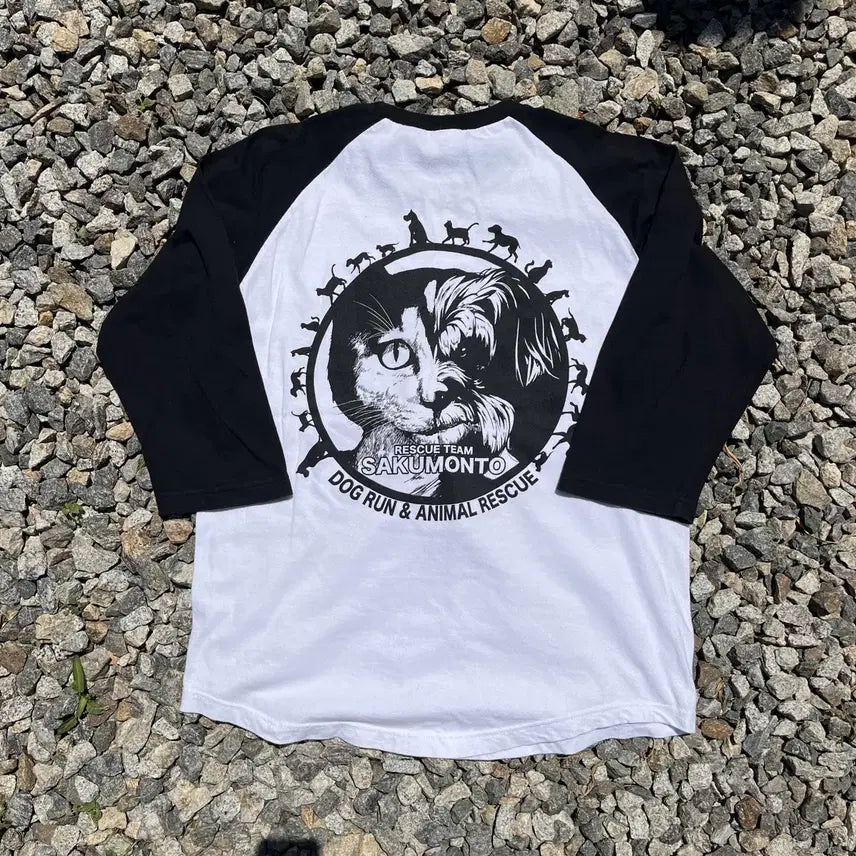 [BUNJANG] United Athle 7-Sleeve Raglan Graphic T-Shirt / United Athle 7부 나염 나그랑(실측확인)