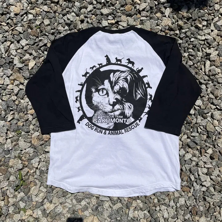[BUNJANG] United Athle 7-Sleeve Raglan Graphic T-Shirt / United Athle 7부 나염 나그랑(실측확인)
