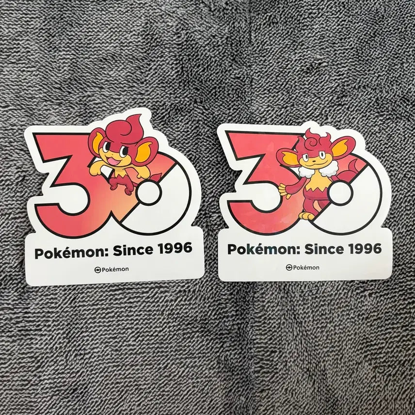 [BUNJANG] Pokemon 30th Anniversary Logo Evolution Set: Baoppu &amp; Baoky / 한국한정] 포켓몬 30주년 로고 스티커 바오프 바오키 진화 세트