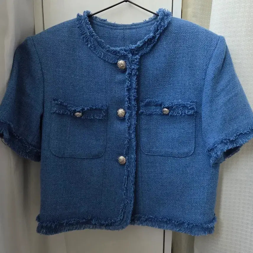 [BUNJANG] Weverse Linen Tweed Jacket / 위러버 린넨 트위드 자켓