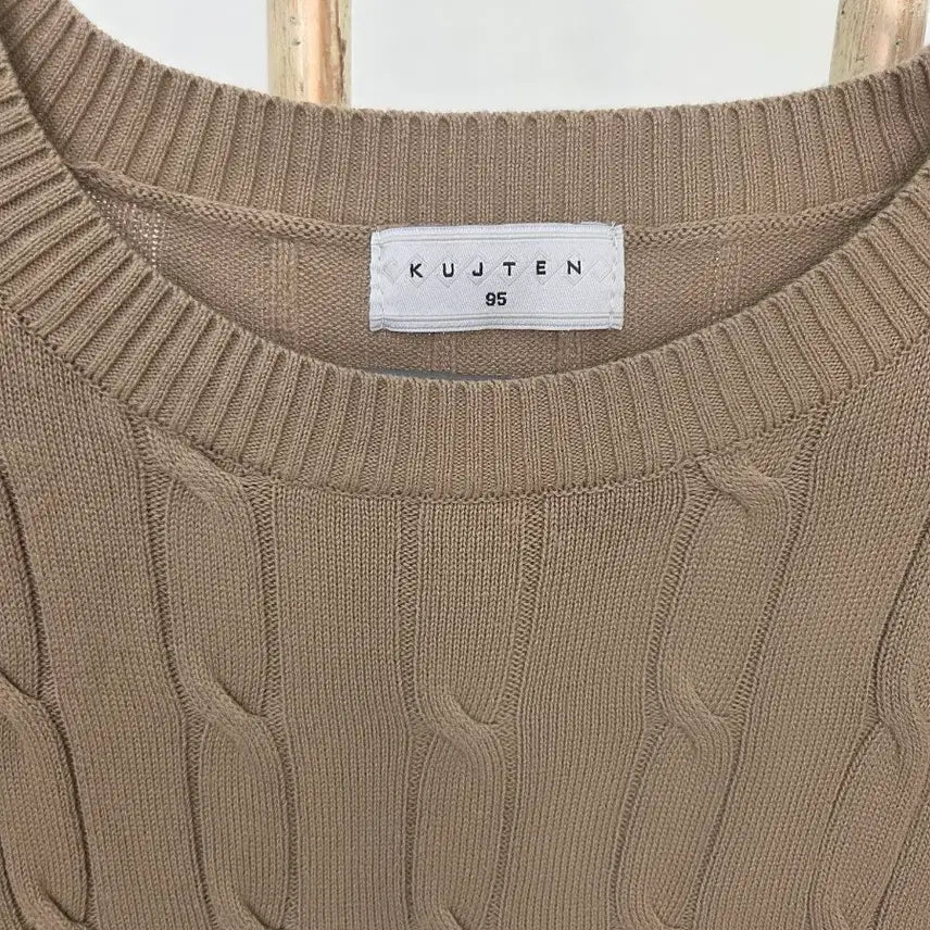 [BUNJANG] Kuzten Cable Short Sleeve Knit / 쿠즈텡 케이블 반팔니트