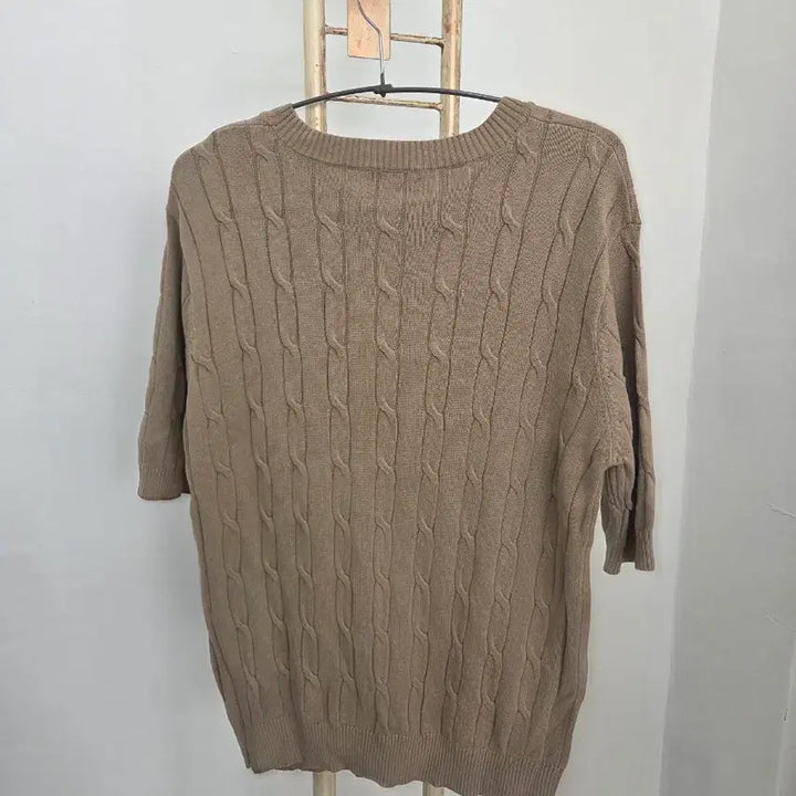 [BUNJANG] Kuzten Cable Short Sleeve Knit / 쿠즈텡 케이블 반팔니트