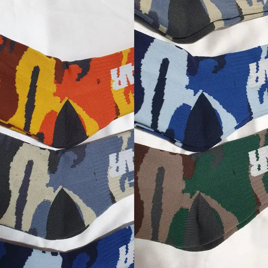 [BUNJANG] Hellstar Logo Socks (Green, Navy, Camo) / 개당가격이예요 ~그린 네이비 hellstar 헬스타 로고 삭스 카모 양말