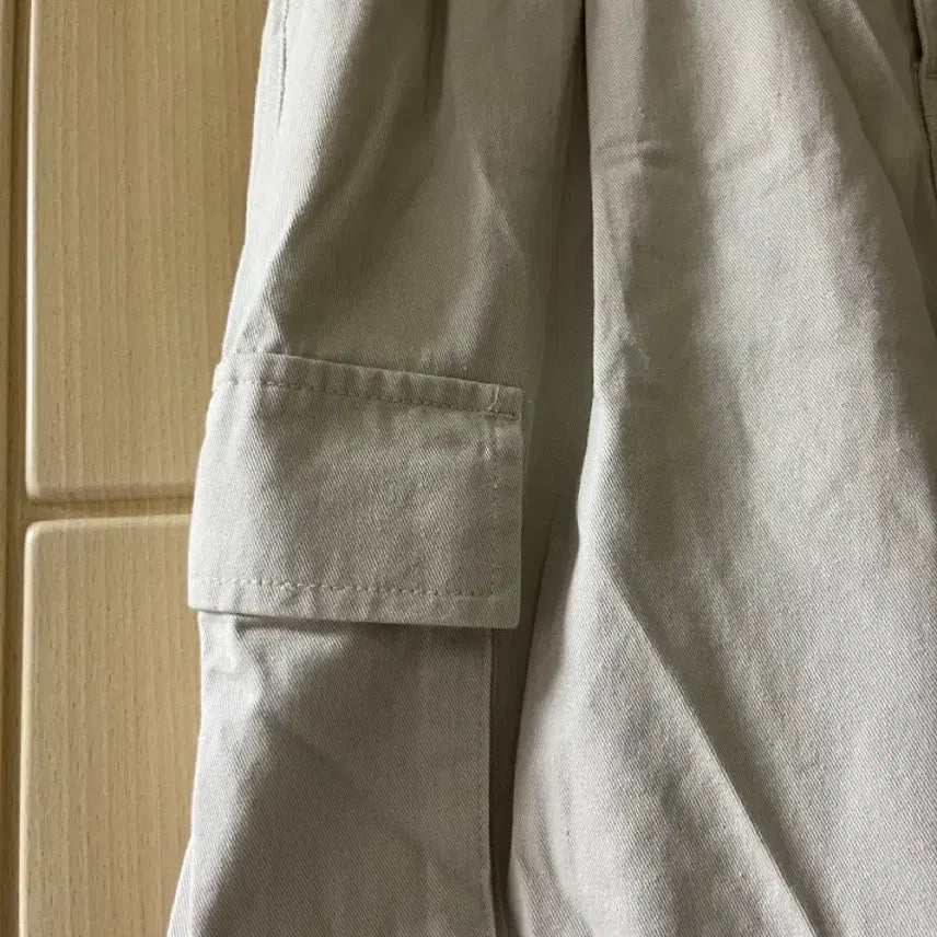 [BUNJANG] SPAO Cotton Wide Cargo Pants Cream M / 새상품 택)스파오 코튼 와이드 카고 팬츠 크림 M