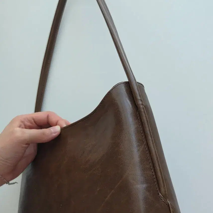 [BUNJANG] Minimalist Brown Shoulder Bag / 숄더