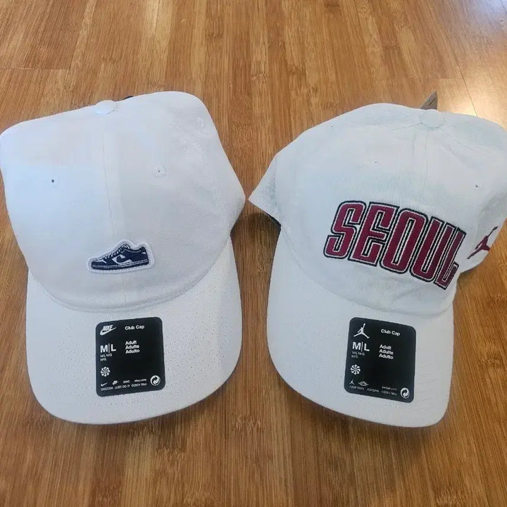 [BUNJANG] Nike White Cotton Baseball Caps (Set of 2) / 나이키 볼캡 일괄