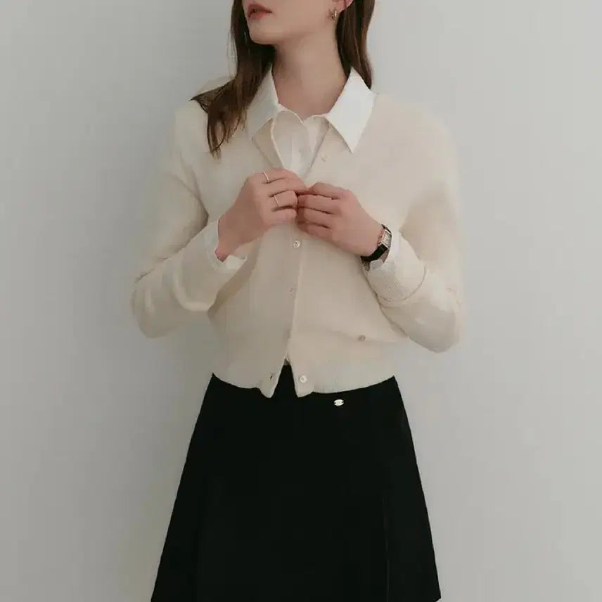 [BUNJANG] Lookast Cashmere Round Cardigan Ivory / 룩캐스트 힌스 캐시 라운드 가디건 아이보리